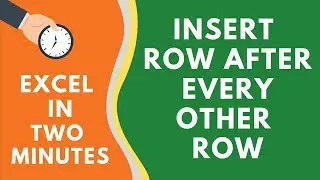 How to Insert a Row After Every Row in Excel (a really simple trick)