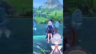 Furina's reaction when jumping into a whirlpool | Genshin Impact