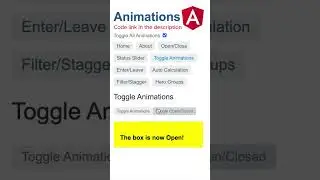 Angular Animations | Code Examples | Learn Angular