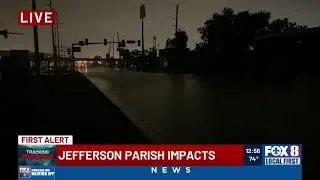 Jefferson Parish flooding from heavy rains from Hurricane Francine; water rescues from Kenner Pol...