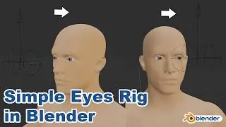 Simple Eyes Rig in Blender || Track to Constraint