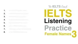 IELTS Listening Practice - Spelling Test - Female Names 3