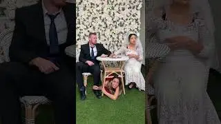bridesmaid hides under table after getting caught cheating 