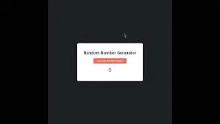 Day 5 Project : Random No  Generator #webproject #codeproject #photoshop #webdevelopment #music