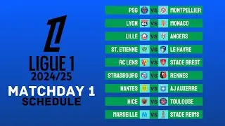Ligue 1 2024/25 Matchday 2 - Match Schedule | Ligue 1 | FootWorld 2.0