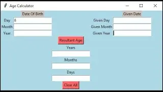 python project GUI Age Calculator