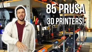 Running 85 Prusa 3D Printers- Glistco Shop Tour 2022