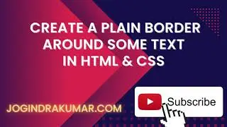 Create a plain border around some text 