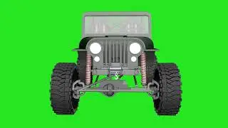 Green Screen Jeep Chroma Key Footage 16