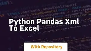 python pandas xml to excel