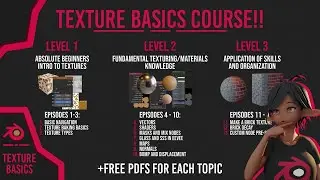 FULL COURSE! BLENDER TEXTURE BASICS with FREE PDFs, QUIZZES and MORE!