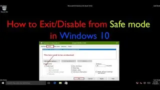 How to Disable/Exit from Safe mode in windows 10 | Safe mode | msconfig