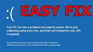 Kernel Auto Boost Lock Acquisition with Raised IRQL - BSOD in Windows 10