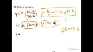 Expanding Using Properties of Logarithms before Differentiating