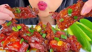 ASMR SAUCY CARAMELIZED BRAISED CHICKEN OVER RICE | EATING SOUNDS | MUKBANG | ASMR PHAN