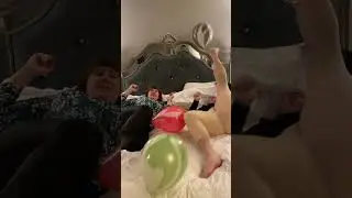 Laying around giggling