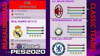 Season Based Classic Teams eFootball PES 2020