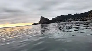 Крым. Новый Свет. Морская прогулка. На САП Борд е по зимнему морю