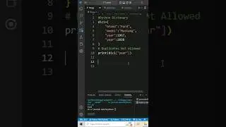 How to work Dictionary in Python #shortsfeed  #shorts #shortvideo #viralshorts #tutorial
