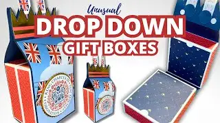 NO DIES NEEDED! Easy Drop Down Gift Boxes