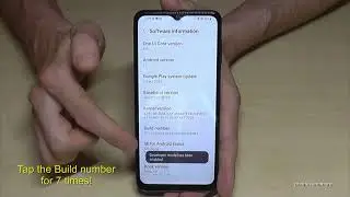 Samsung Galaxy A24: How to enable the Developer Options? for USB Debugging etc