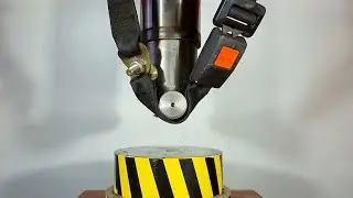 HYDRAULIC PRESS AGAINST SEAT BELT ELEMENTS