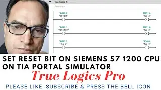 SET RESET BIT ON SIEMENS CPU S7 1200 ON TIA PORTAL