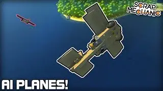 Autopilot AI Plane Dogfights! (Scrap Mechanic 