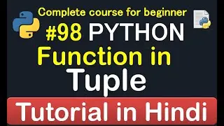 #98 Tuple function in python // Complete Python tutorial(2020)💻