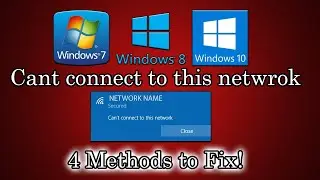 How To Fix Can't Connect To This Network or Other Wifi Issues (All Windows)