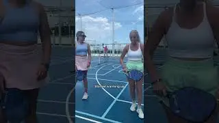 When you and your sis show up in your cute outfits to a pickleball tournament 