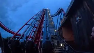 200 ft drop on SheiKra at Busch Gardens Tampa Bay - Floorless Dive Rollercoaster