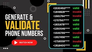 [Must Watch  ⛔] How To Generate & Validate Real Phone Numbers
