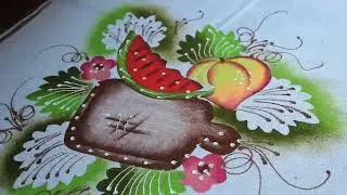 Pintura de guardanapo com molde vazado - ASMR Painting