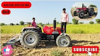 आज देखेंगे इसकी ताकत Mahindra Arjun ultra-1 605 MS four wheel drive tractor #highlights #viralvideo