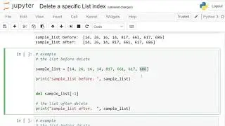 Delete a specific List index in Python