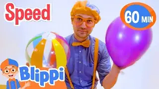 What's faster a Beach ball or a Balloon? | Fun with Blippi! | Blippi Educational Songs for Kids