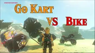 Go Kart Machine VS Master Cycle Zero! WASTED in Zelda Breath of the Wild DLC