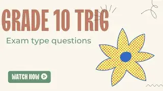 Grade 10 Maths - Trig exam type question 🙋‍♀️
