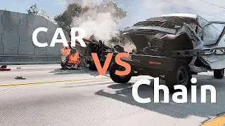 Cars vs Chain beamng drive