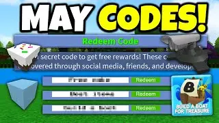ALL MAY CODES & FREE CAKE!! | Build a boat for Treasure ROBLOX