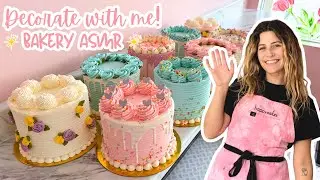 Satisfying Real-Time Cake Decorating | Bakery ASMR [No Talking] [No Music] [Un-Edited]