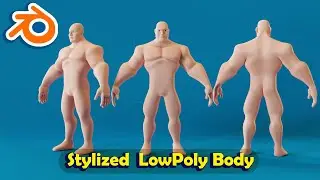 How to model a Stylized Low poly Male Character Body Mesh in Blender 3.4 | Blender Tutorial