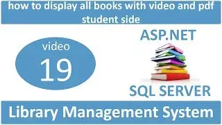 how to display all books with video and pdf student side in asp net lms