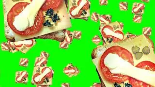 Falling toasts on green screen - Free VFX for video editing