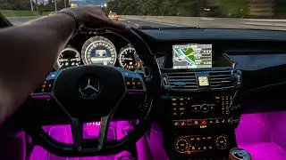 TWEAKING on way home from Car Meet in CRAZY LOUD Mercedes CLS550! *POV* ft. Joey