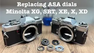 Replacing ASA dials on Minolta SLR cameras