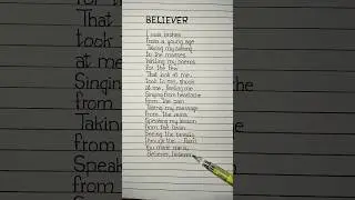 Believer 🙏✊Song by Imagine Dragons 🐲 