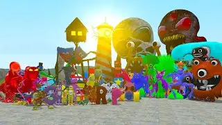 GARTEN OF BANBAN FAMILY (1-4) VS ALL MONSTERS In Garry's Mod!