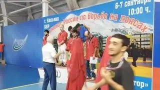 Награждение 1 дня Чемпионата России по борьбе на поясах